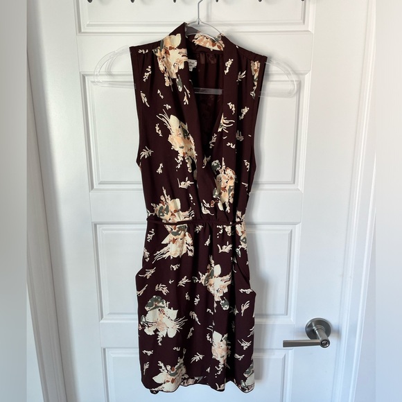 Aritzia Wilfred Sabine Mini Dress in Auburn Floral - Picture 1 of 4